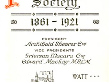 Greenock Philosophical Society Reception Book 1922